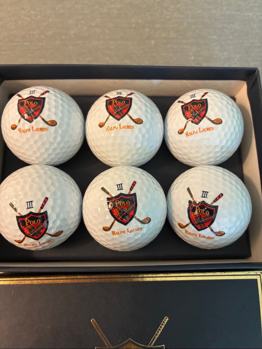 NIB VINTAGE POLO RALPH LAUREN 6 WHITE SURLYN 90 COMPRESSION GOLF BALLS BOX SET - Picture 2 of 8
